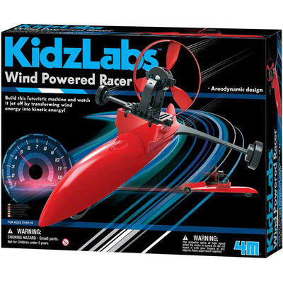 KidzLabs: Wind Powered Racer - Educational Toy Car STEAM Building Kit - 4M