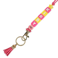 Kirby - Beaded Charm Lanyard (Pink & Yellow) - Bioworld- Image 2