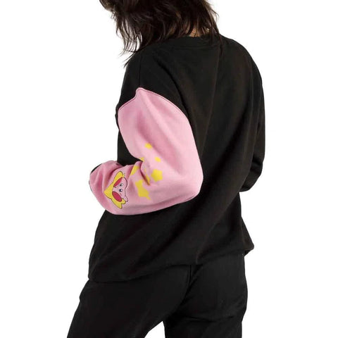 Kirby - Contrast Sleeve Juniors Oversized Sweatshirt - Bioworld
