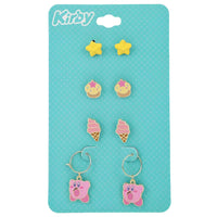 Kirby - Cute Junk Food Earring Set (4 Pack) - Bioworld- Image 1