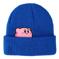 Kirby - Peek-a-Boo Snacks Cuff Beanie Hat (Blue) - Bioworld- Image 1