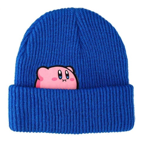 Kirby - Peek-a-Boo Snacks Cuff Beanie Hat (Blue) - Bioworld