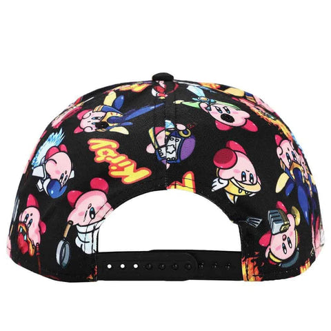 Kirby - Powered Up Snapback Hat (All Over Print, Sublimated, Flat Bill) - Bioworld