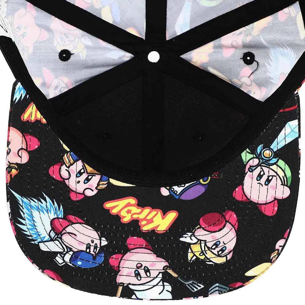 Kirby - Powered Up Snapback Hat (All Over Print, Sublimated, Flat Bill) - Bioworld