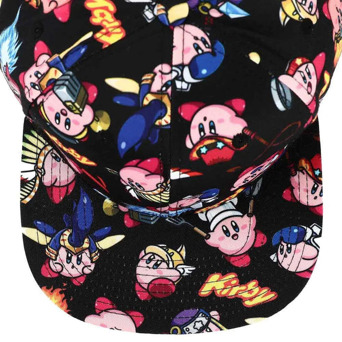 Kirby - Powered Up Snapback Hat (All Over Print, Sublimated, Flat Bill) - Bioworld