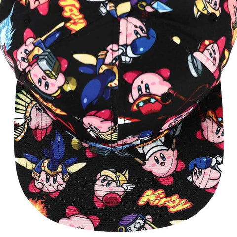 Kirby - Powered Up Snapback Hat (All Over Print, Sublimated, Flat Bill) - Bioworld
