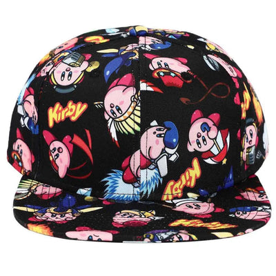 Kirby - Powered Up Snapback Hat (All Over Print, Sublimated, Flat Bill) - Bioworld
