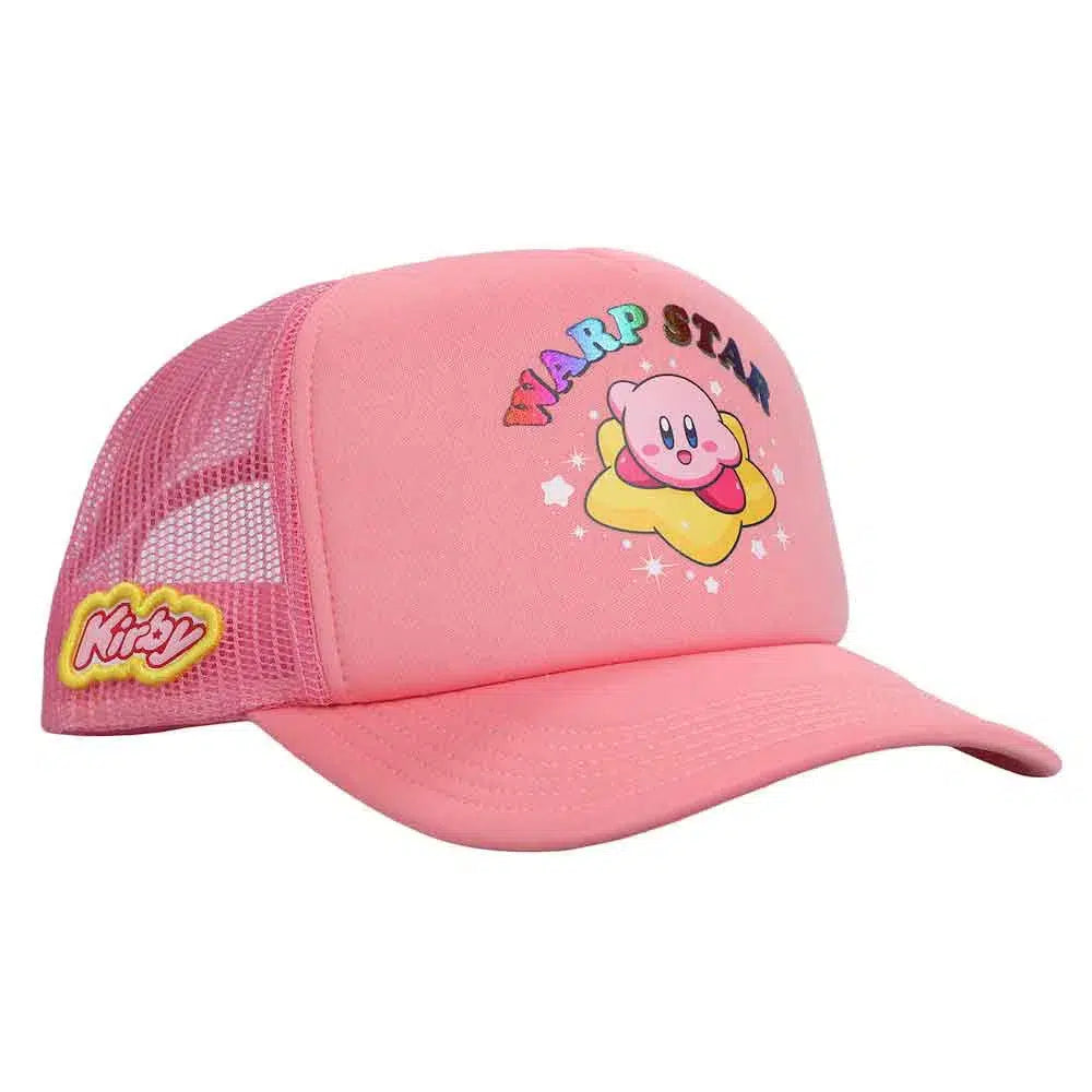 Kirby - Warp Star Trucker Hat (Pink, Foil Print) - Bioworld