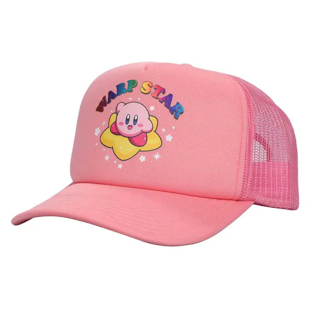 Kirby - Warp Star Trucker Hat (Pink, Foil Print) - Bioworld