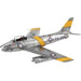 Korean War - F-86 Sabre American Plane Figure Model Kit (1:72 Scale, Steel, Moderate Difficulty) - Fascinations - Metal Earth Series