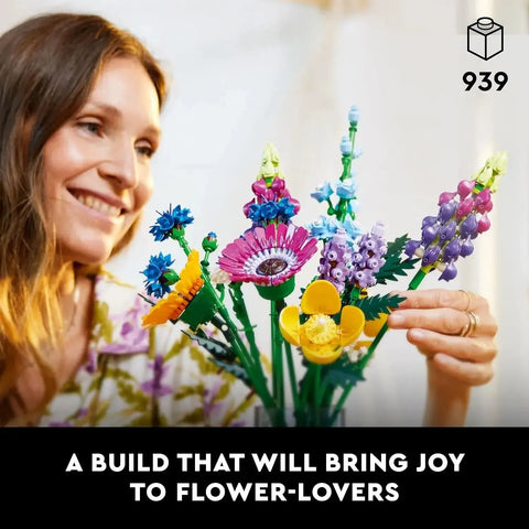 LEGO Botanicals Artificial Wildflower Bouquet - Fake Indoor Flowers Building Set for Home, Kitchen, Desk Decoration, Adults Ages 18+ - Gift for Birthdays - 10313 - Image 2