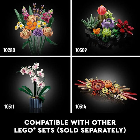 LEGO Botanicals Artificial Wildflower Bouquet - Fake Indoor Flowers Building Set for Home, Kitchen, Desk Decoration, Adults Ages 18+ - Gift for Birthdays - 10313 - Image 7