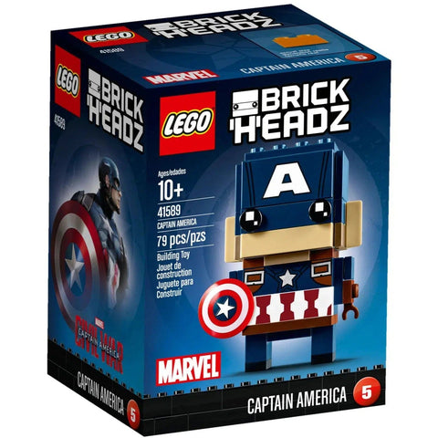 LEGO [BrickHeadz] - Captain America Building Set - Marvel Super Heroes Series (41589)