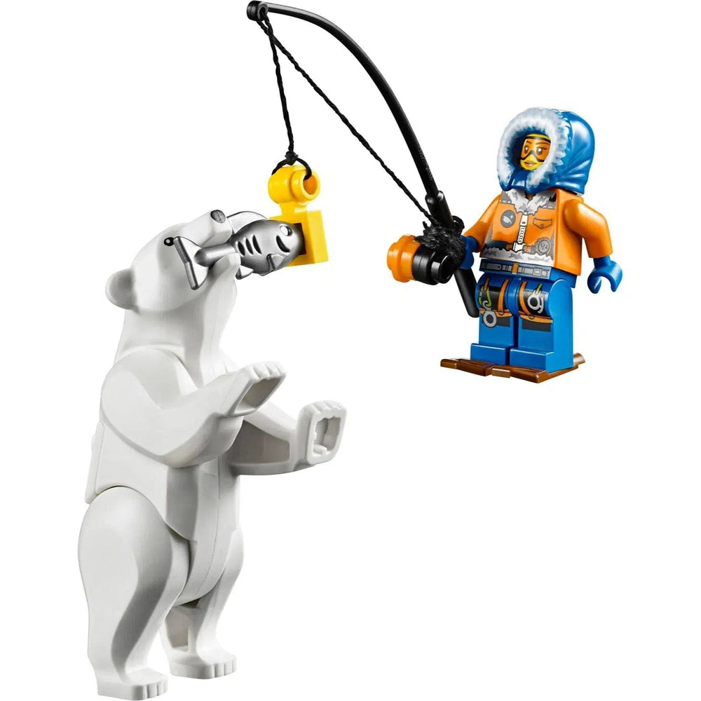 Lego 3 City Mini Figures Fishing Pole / Rod With Three Way Hook