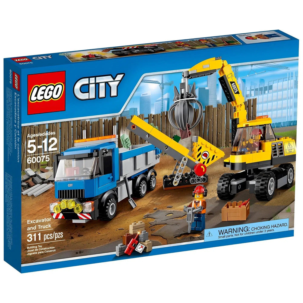 LEGO [City] - Excavator and Truck Building Set - Construction Series (60075)