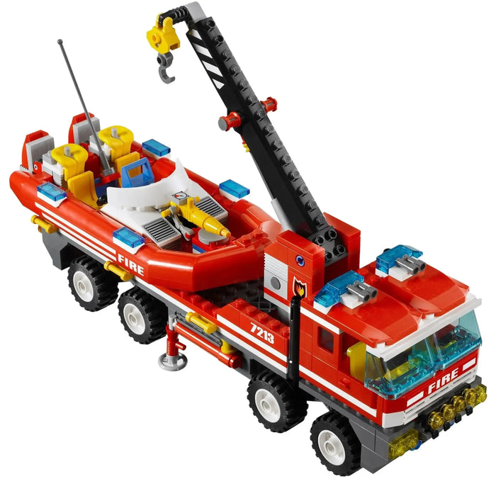 LEGO [City] - Off-Road Fire Truck & Fireboat Building Set - Fire Series (7213)