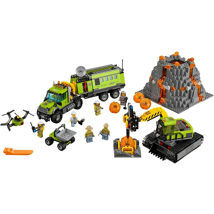LEGO [City] - Volcano Exploration Base Building Set - Volcano Explorers Series (60124)