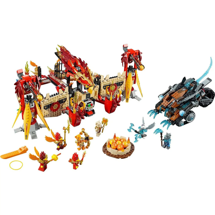 LEGO [Legends of Chima] - Flying Phoenix Fire Temple Building Set - Fire vs. Ice Series (70146)