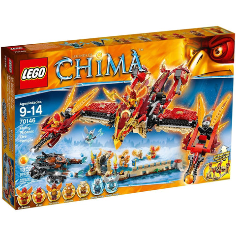 LEGO [Legends of Chima] - Flying Phoenix Fire Temple Building Set - Fire vs. Ice Series (70146) - Image 1