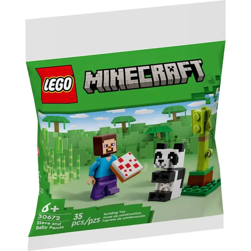 LEGO [Minecraft] - Steve and Baby Panda Building Set - Minifig-scale Series (30672)