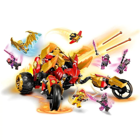 LEGO [Ninjago] - Kai's Golden Dragon Raider Building Set - Crystalized Series (71773)