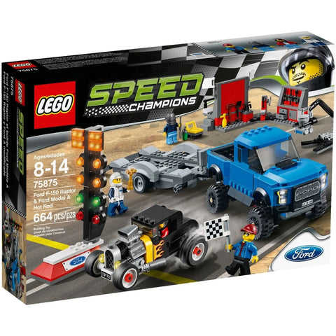 LEGO [Speed Champions] - Ford F-150 Raptor & Ford Model A Hot Rod Building Set - Ford Series (75875) - Image 1