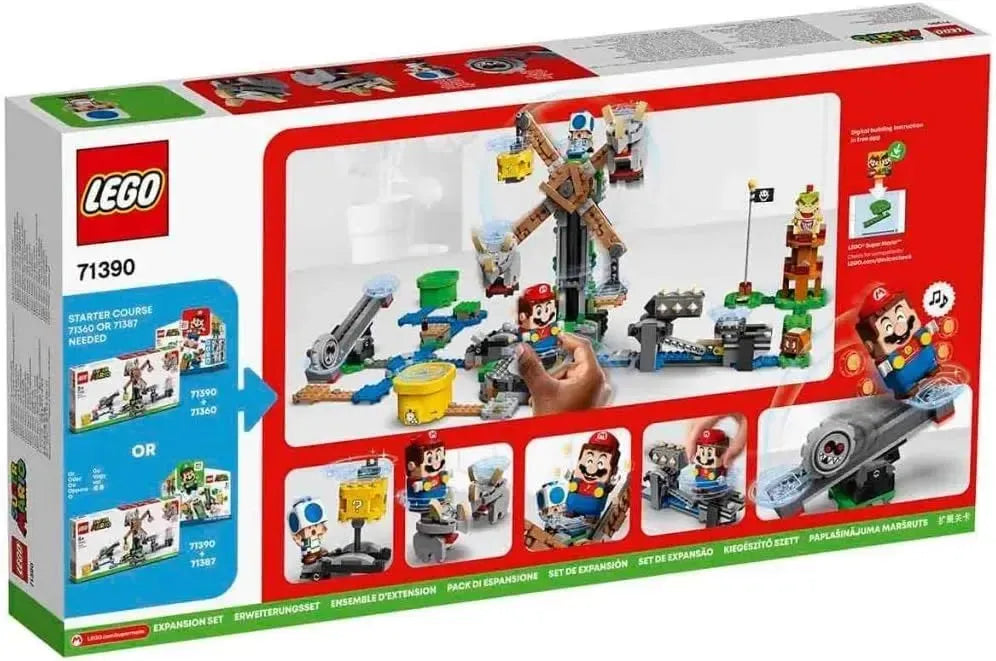 LEGO Super Mario Reznor Knockdown Expansion Set (71390) - Building Toy for Kids Age 8+