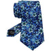 Light Blue Floral Dice Pattern Premium Necktie (Handmade, 100% Silk) - Adventurer's Forge