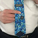 Light Blue Floral Dice Pattern Premium Necktie (Handmade, 100% Silk) - Adventurer's Forge