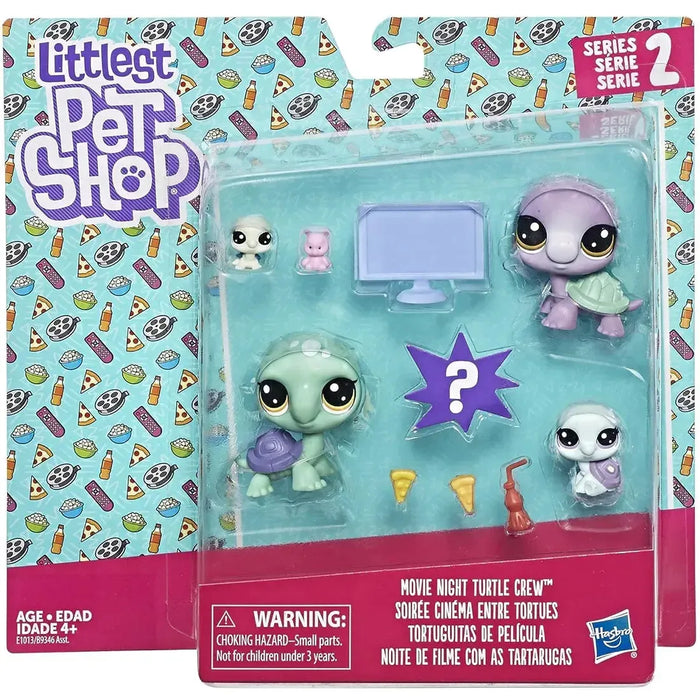 Littlest Pet Shop - Movie Night Turtle Crew Figures - Hasbro - Series 2 (52-56)