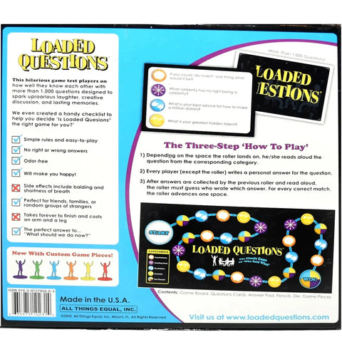 Loaded Questions - Funny Party Board Game for Family, Adults, and Children (4-6 Players, Ages 12+) - All Things Equal, Inc. - Image 3