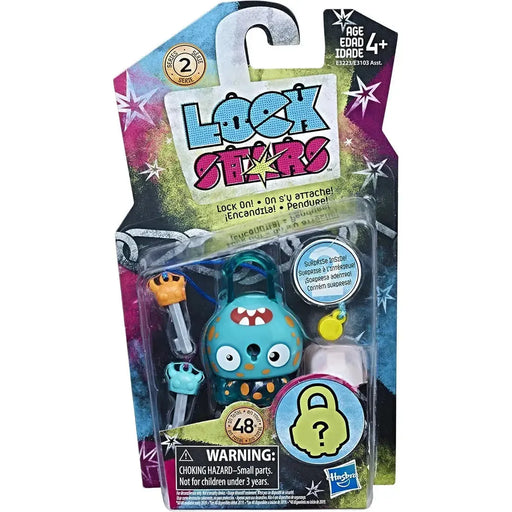 Lock Stars - Aqua Spotted Monster Toy - Hasbro - Series 2