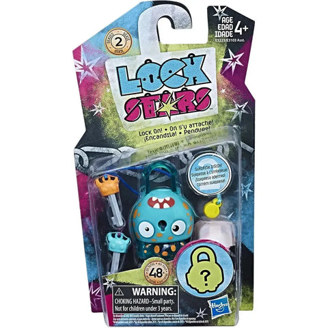 Lock Stars - Aqua Spotted Monster Toy - Hasbro - Series 2