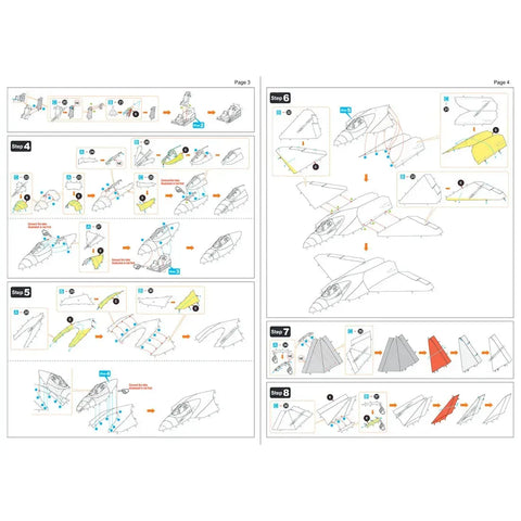 Lockheed Martin - F-22 Raptor Plane Figure Model Kit (1:137 Scale, Steel, Moderate Difficulty) - Fascinations - Metal Earth Series