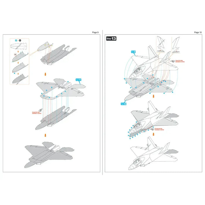 Lockheed Martin - F-22 Raptor Plane Figure Model Kit (1:137 Scale, Steel, Moderate Difficulty) - Fascinations - Metal Earth Series