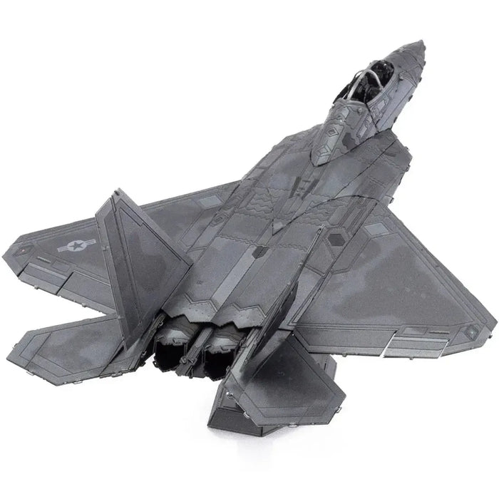 Lockheed Martin - F-22 Raptor Plane Figure Model Kit (1:137 Scale, Steel, Moderate Difficulty) - Fascinations - Metal Earth Series