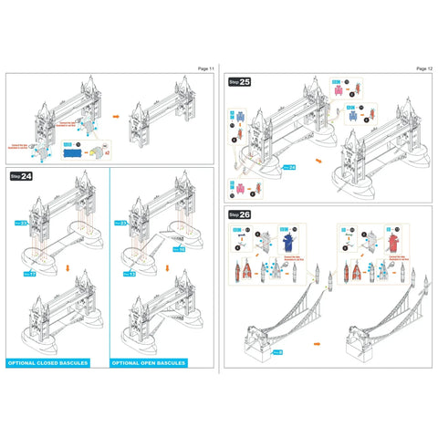 London Tower Bridge 3D Figure Model Kit (1:739 Scale, Steel, Moderate Difficulty) - Fascinations - Metal Earth Premium Series - (2023) - Image 12