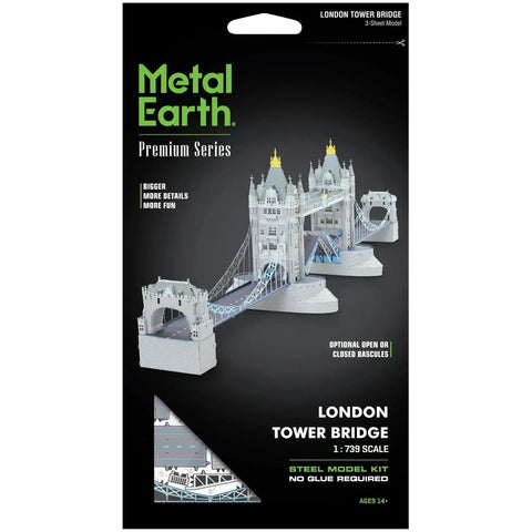 London Tower Bridge 3D Figure Model Kit (1:739 Scale, Steel, Moderate Difficulty) - Fascinations - Metal Earth Premium Series - (2023) - Image 1