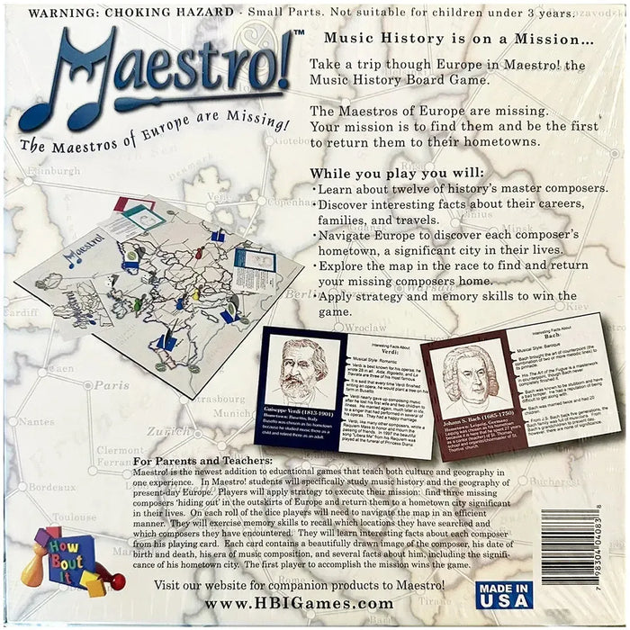 Maestro! - Strategy Music Board Game for Adults, Family, and Children (2-4 Players, Ages 8+) - How ‘Bout It Games