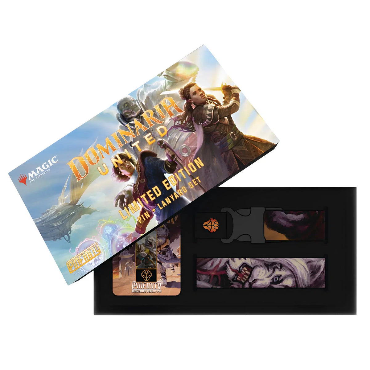 pinfinity mtg card back Magic The Gathering: Limited Edition Dominaria United Ajani Pin & Lanyard Set The pin features Augustment ENCHANTED CARDS FULL LIST! Condition - SKU:EX - 35457 year_1998