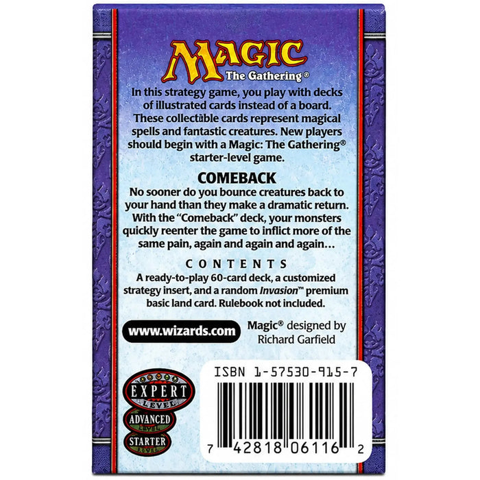 Magic: The Gathering [Planeshift] - Comeback Theme Deck - Wizards of the Coast - (2001)