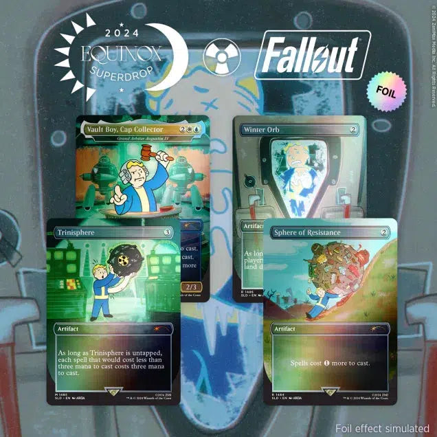 MTG Secret Lair x Fallout - Vault Boy Foil Card Set Poggers MTG Secret Lair x Fallout - Vault Boy Foil Card Set Poggers