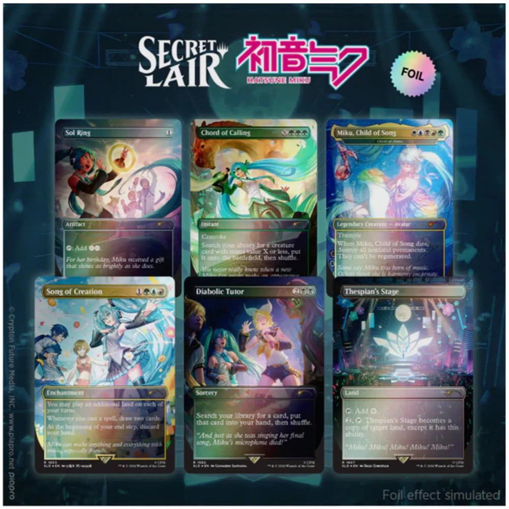 Magic: The Gathering [Secret Lair x Hatsune Miku: Digital Sensation] - Alternative Art Card Set (Rainbow Foil Edition) - Wizards of the Coast - Secret Lair Drop Series