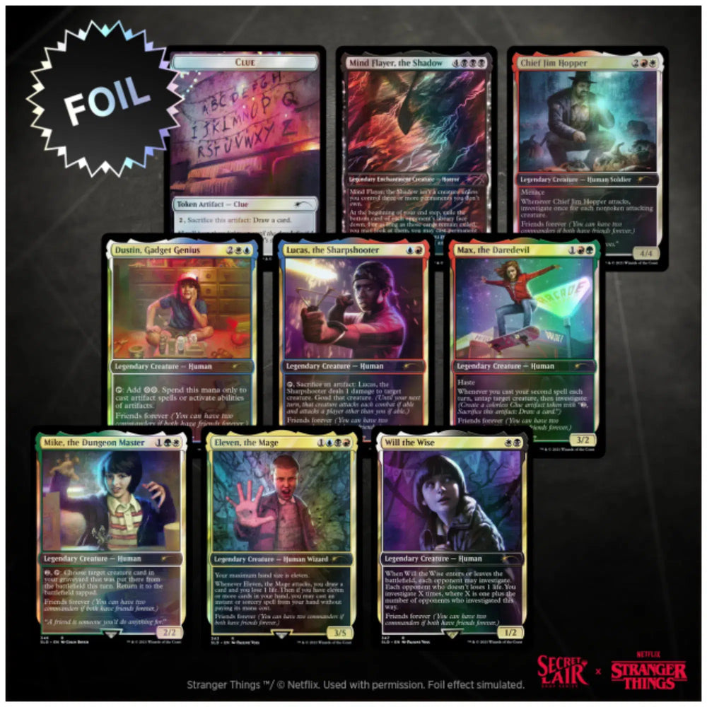 Magic: The Gathering [Secret Lair x Stranger Things] - Alternative Art Card Set (Foil Edition) - Wizards of the Coast - Secret Lair Drop Series