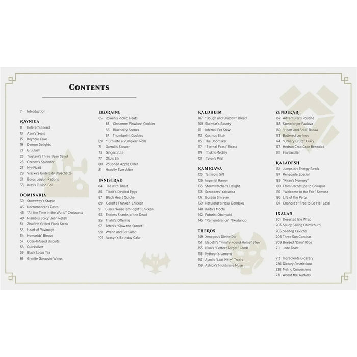 Magic: The Gathering: The Official Cookbook: Cuisines of the Multiverse (Gaming) - Insight Editions