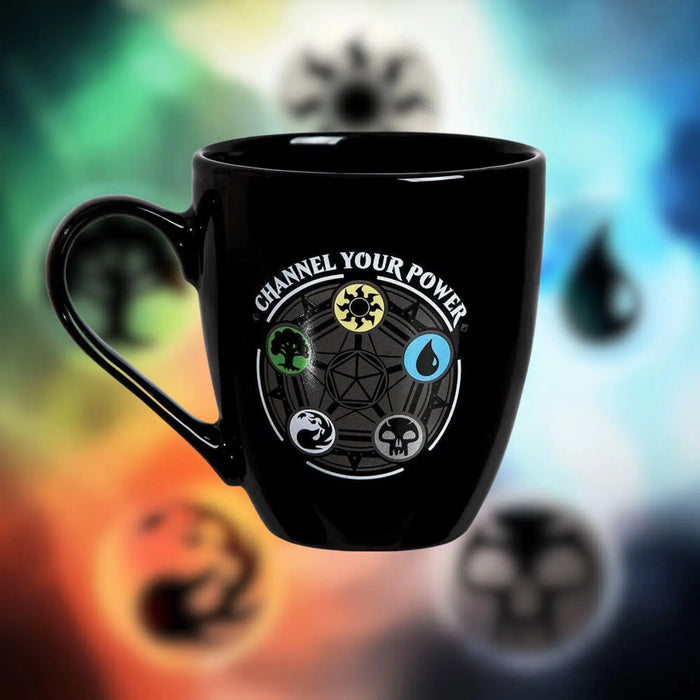 Magic: the Gathering - "Channel Your Power" Planeswalker & Mana Symbols Mug (Ceramic, 16 oz.) - Bioworld