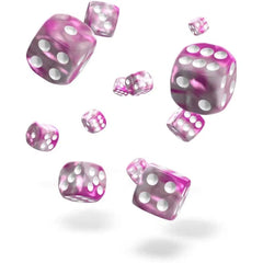 Magnolia D6 Dice Set (36 Dice, 12mm, Pink & White) - Oakie Doakie Dice