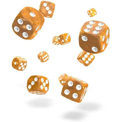 Marble Orange D6 Dice Set (36 Dice, 12mm) - Oakie Doakie Dice