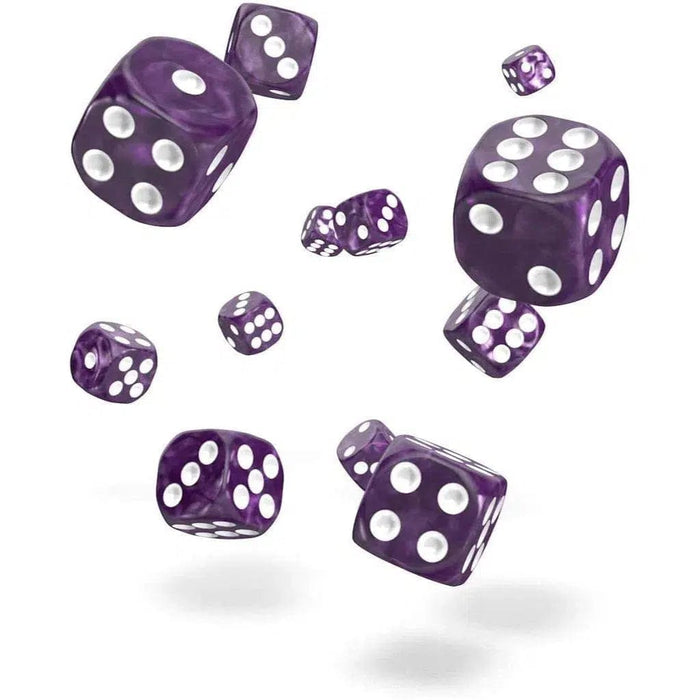 Marble Purple D6 Dice Set (36 Dice, 12mm) - Oakie Doakie Dice