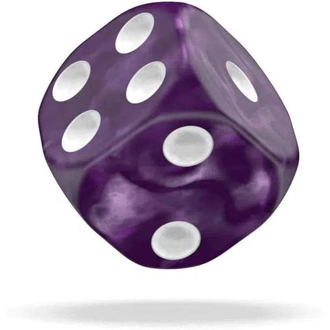 Marble Purple D6 Dice Set (36 Dice, 12mm) - Oakie Doakie Dice